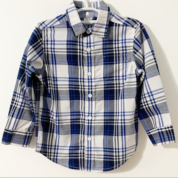 Gymboree and Carter’s Bundle of Three Plaid / Checked Button Down Shirts Size 4 - Picture 3 of 8